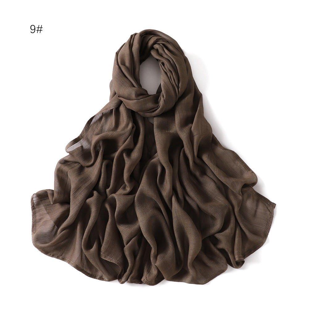 MH054 Rayon Solid Color Wide Brim Hijab - Image 13