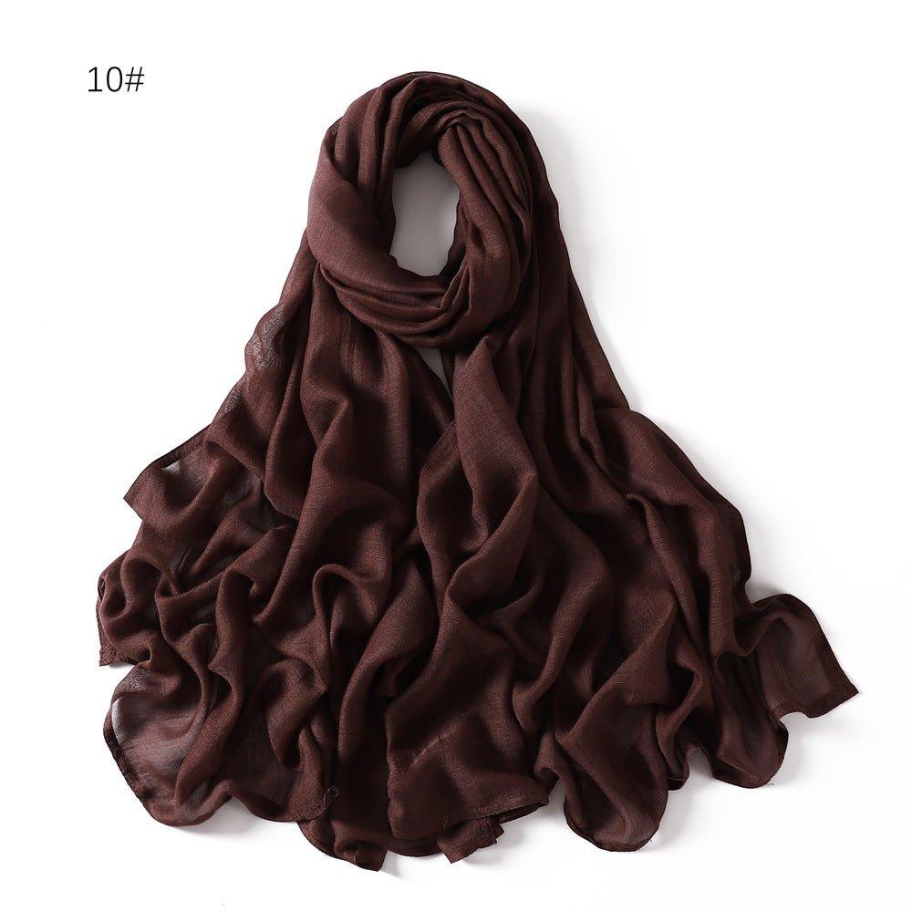 MH054 Rayon Solid Color Wide Brim Hijab - Image 14