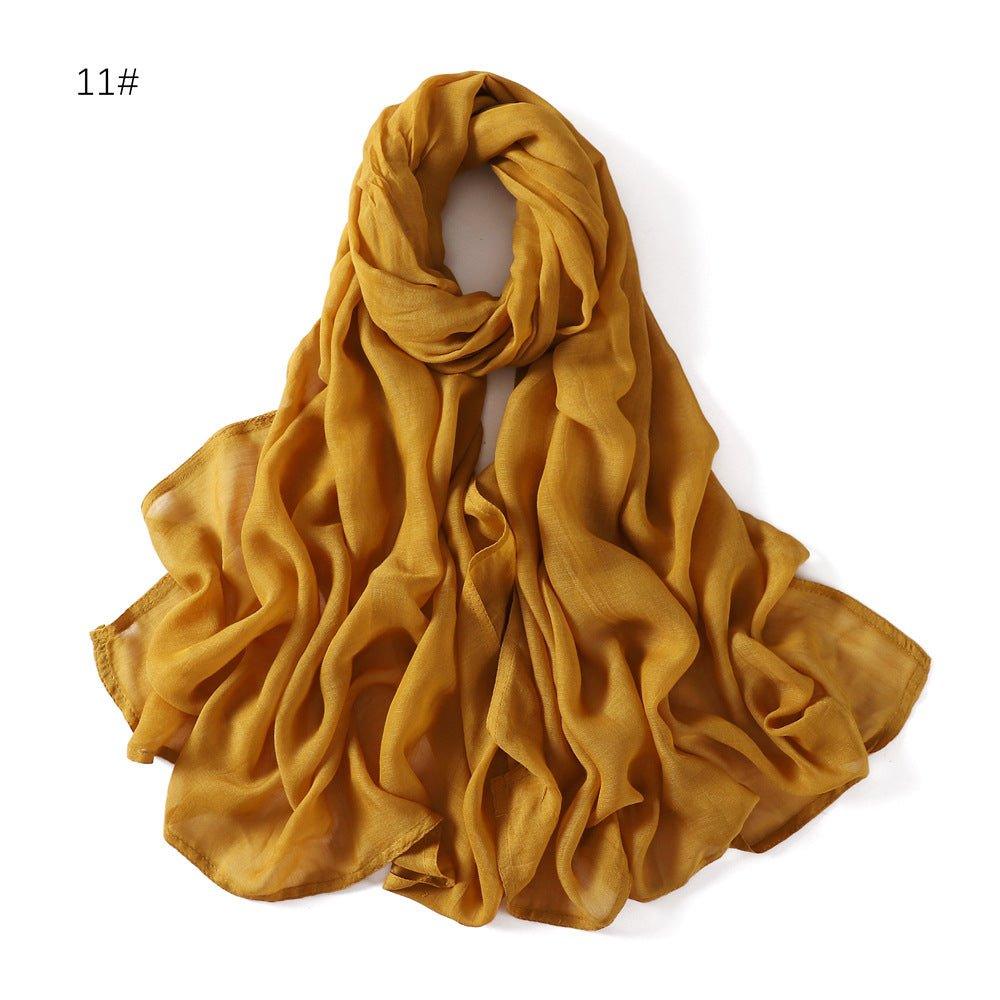 MH054 Rayon Solid Color Wide Brim Hijab - Image 15