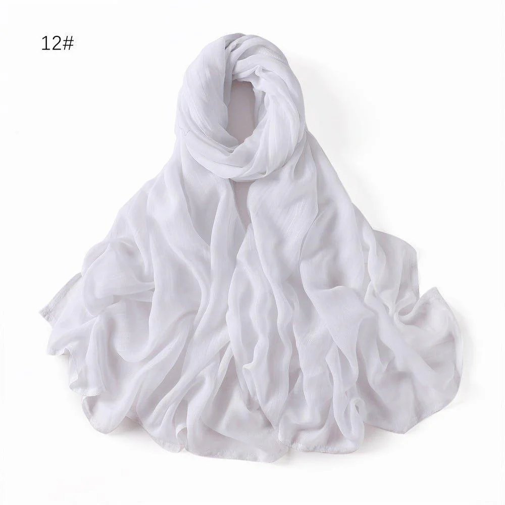 MH054 Rayon Solid Color Wide Brim Hijab - Image 16