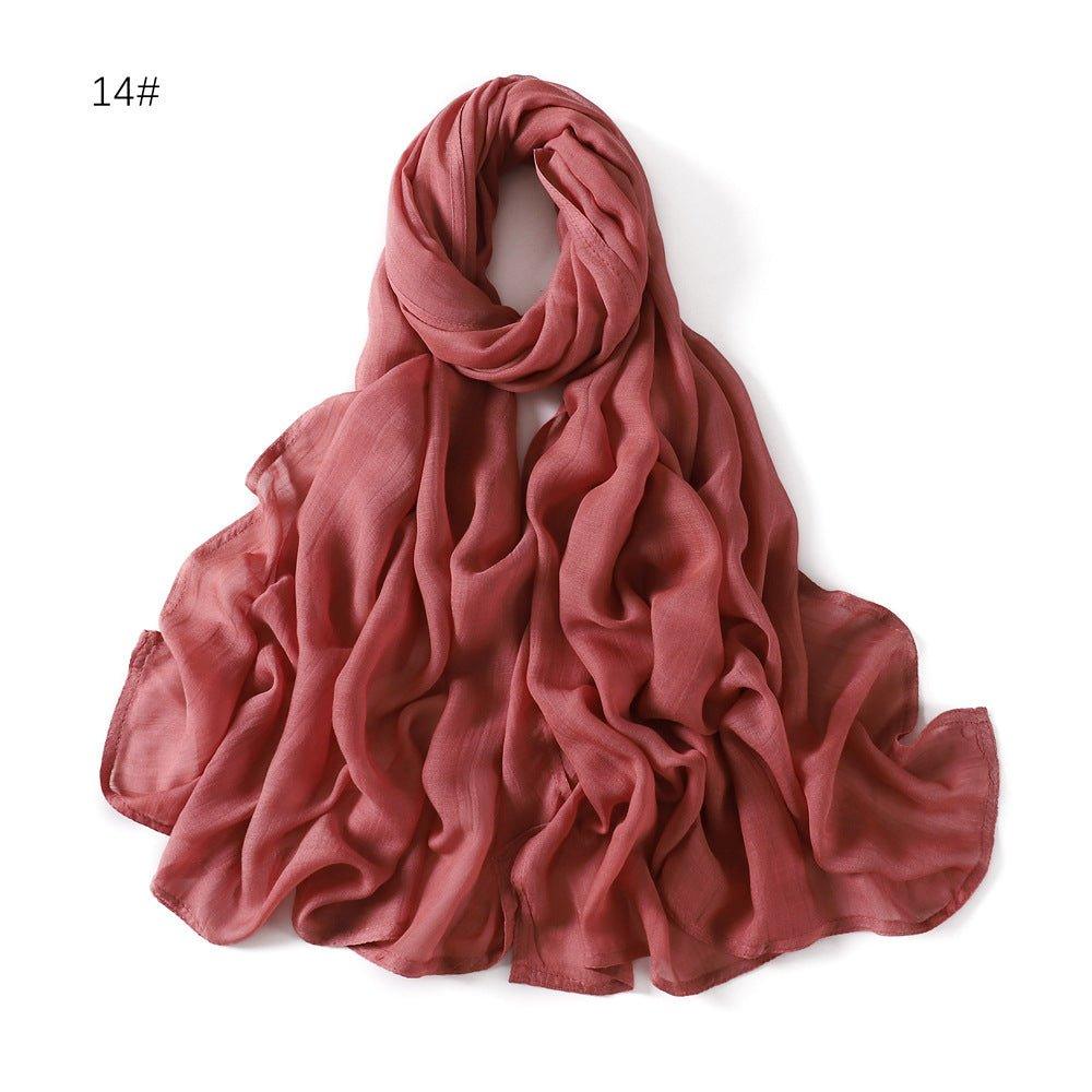 MH054 Rayon Solid Color Wide Brim Hijab - Image 18