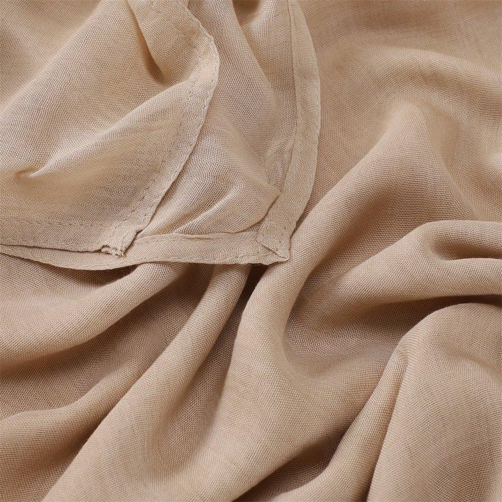 MH054 Rayon Solid Color Wide Brim Hijab - Image 2