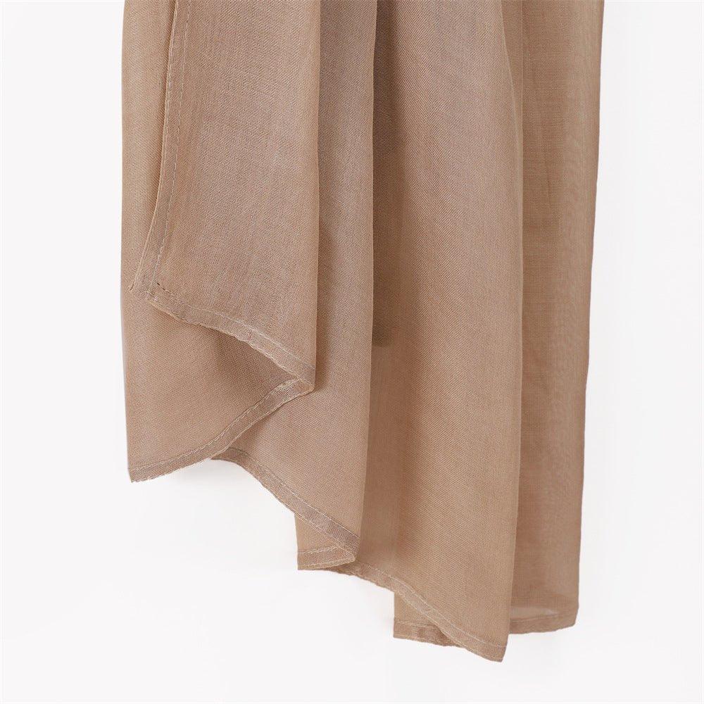 MH054 Rayon Solid Color Wide Brim Hijab - Image 3