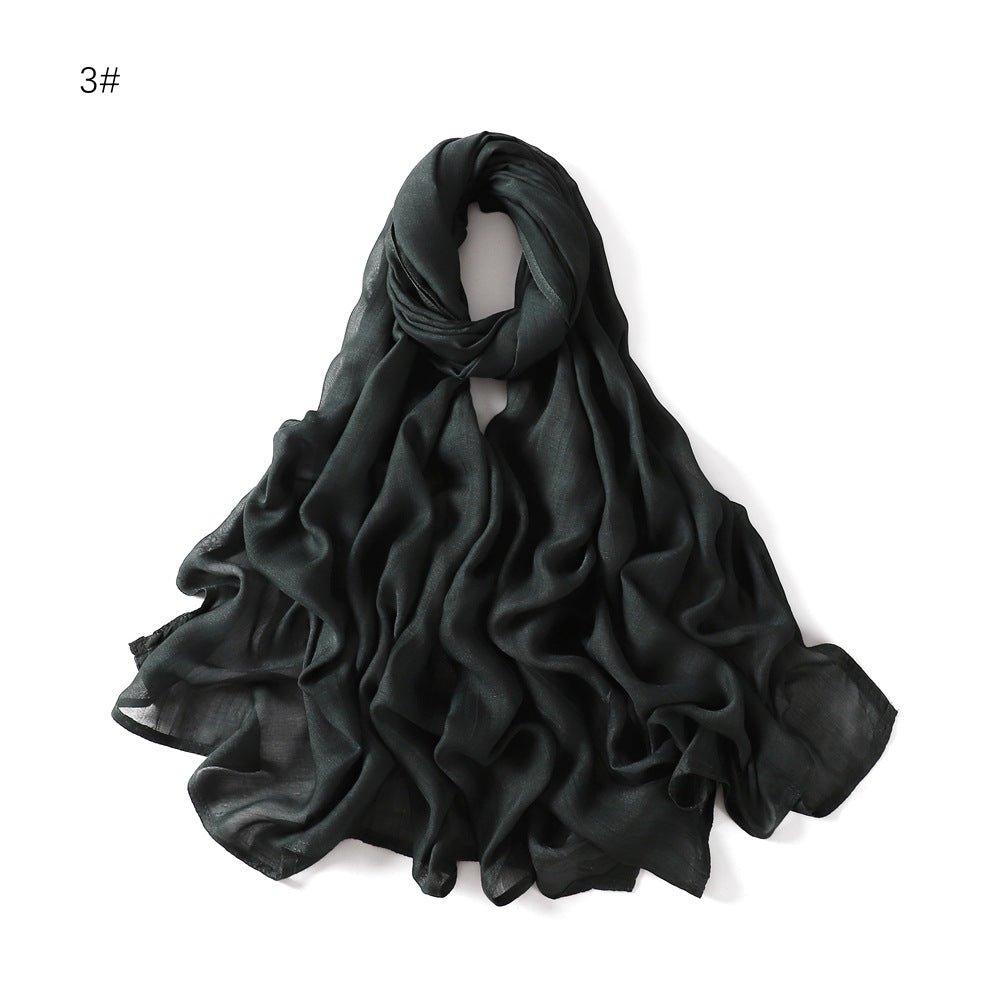 MH054 Rayon Solid Color Wide Brim Hijab - Image 7