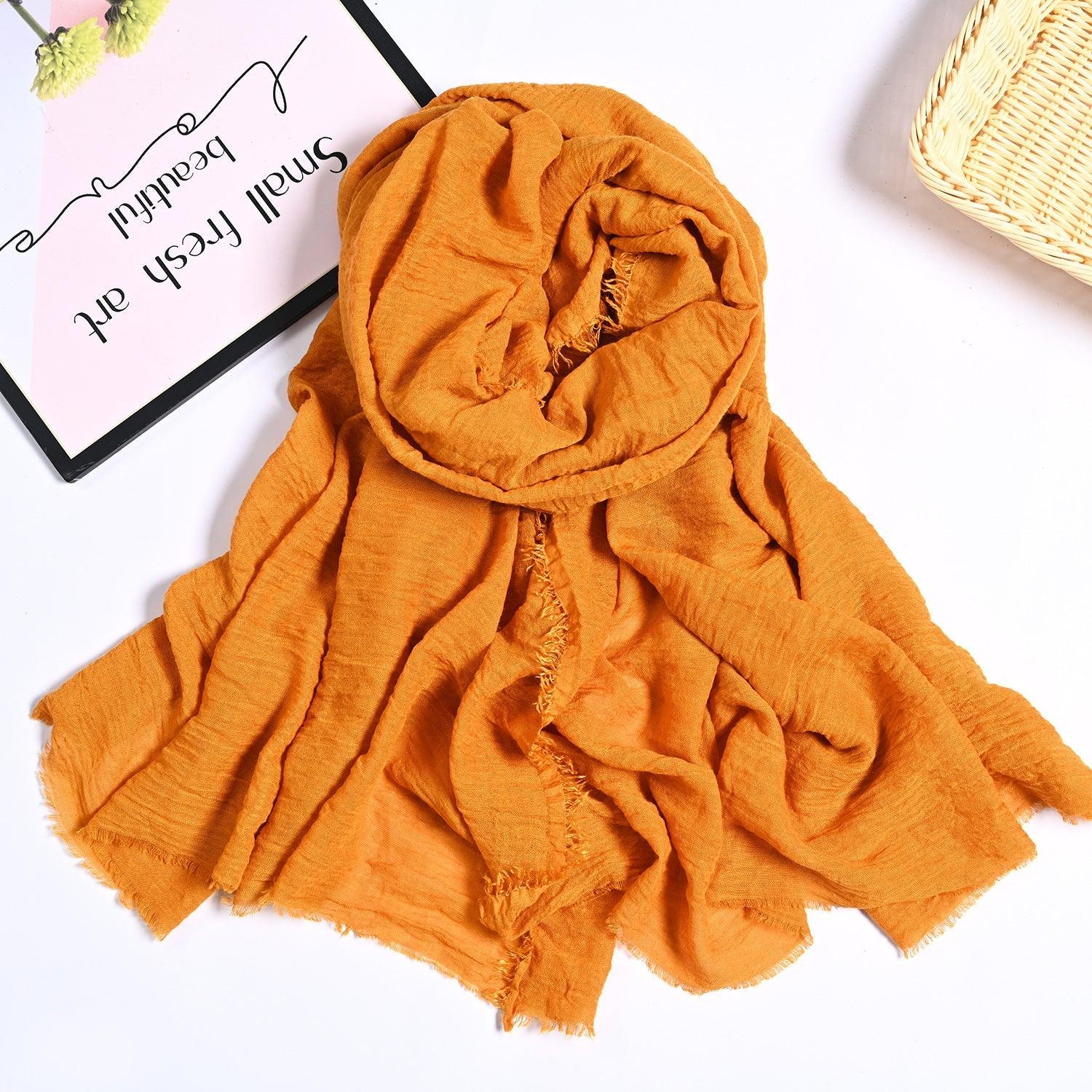 MH055 Encrypted Bubble Wrinkle Solid Color Hijab - Image 14