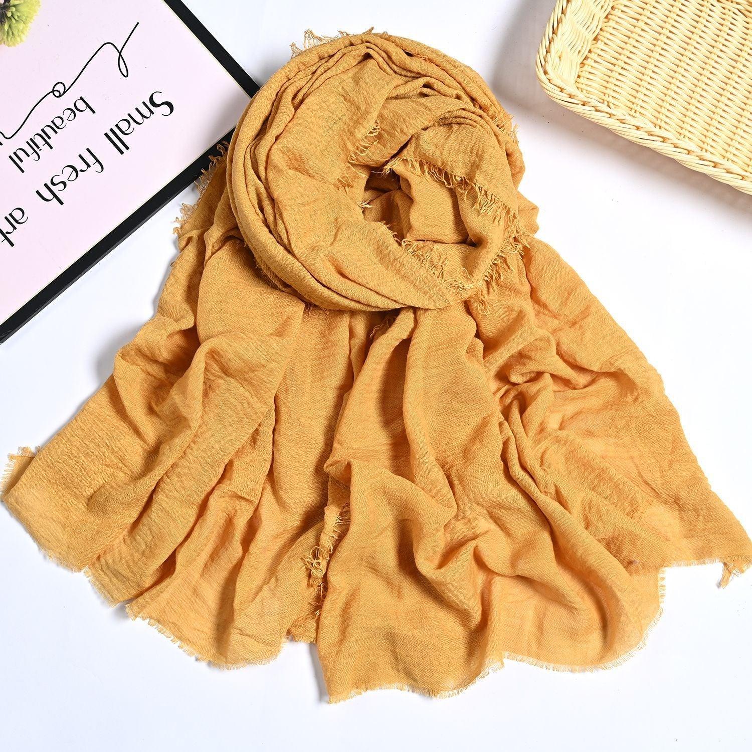 MH055 Encrypted Bubble Wrinkle Solid Color Hijab - Image 17