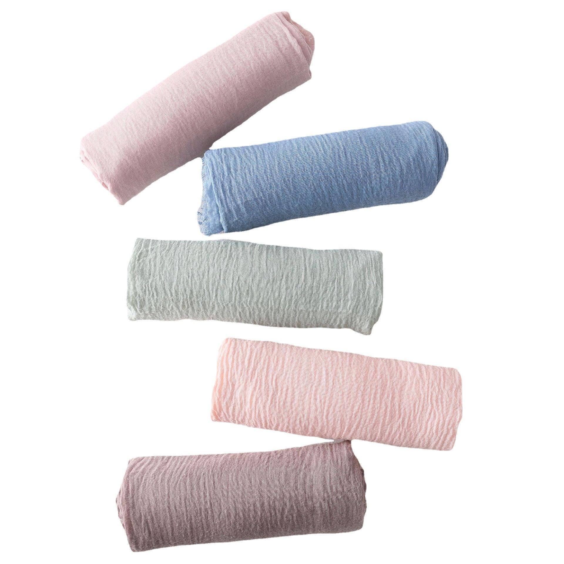 MH055 Encrypted Bubble Wrinkle Solid Color Hijab - Image 2