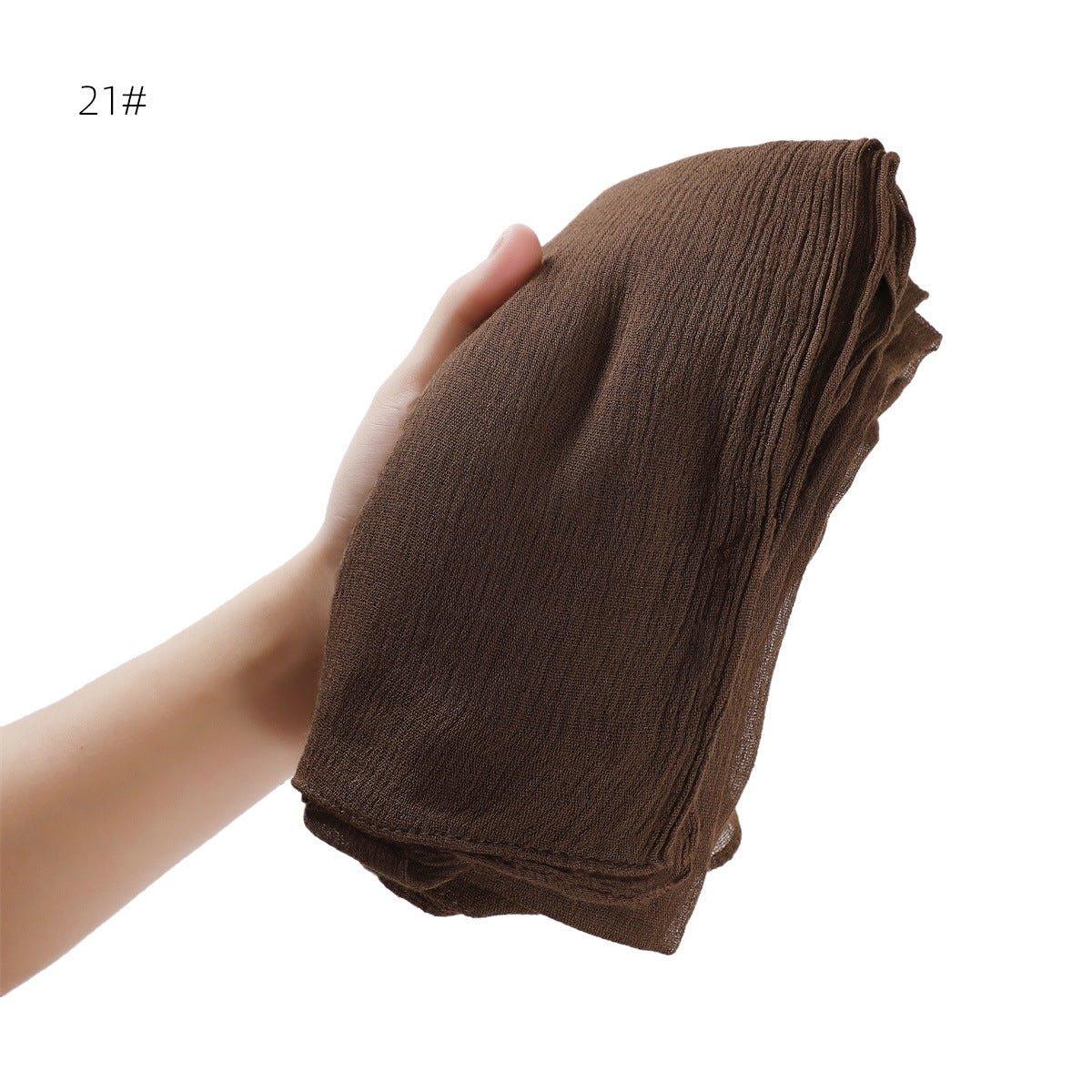 MH056 Simple Pleated Rayon Hijab - Image 10