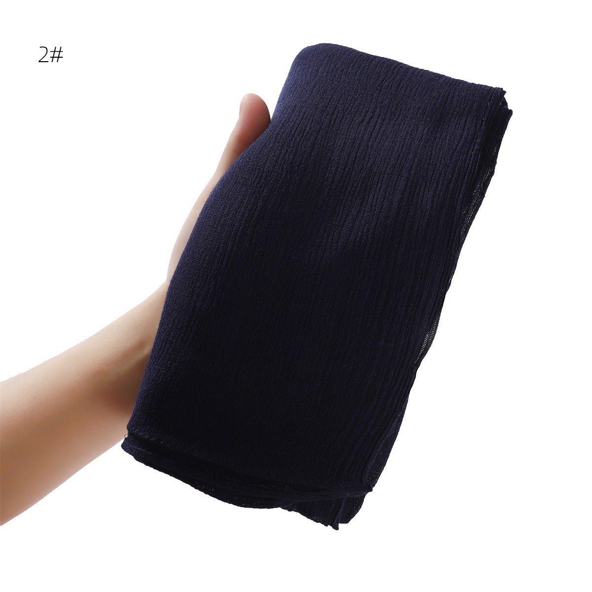 MH056 Simple Pleated Rayon Hijab - Image 3