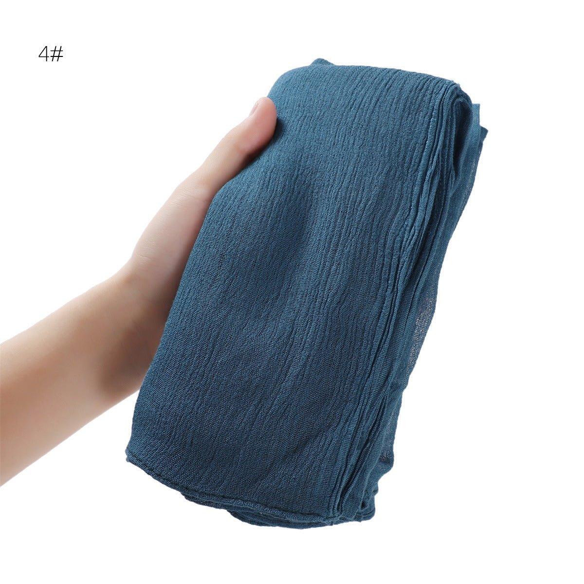 MH056 Simple Pleated Rayon Hijab - Image 4
