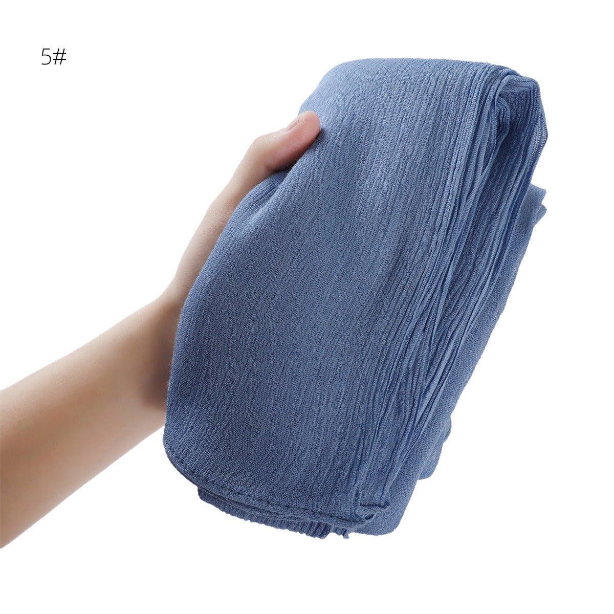 MH056 Simple Pleated Rayon Hijab - Image 5