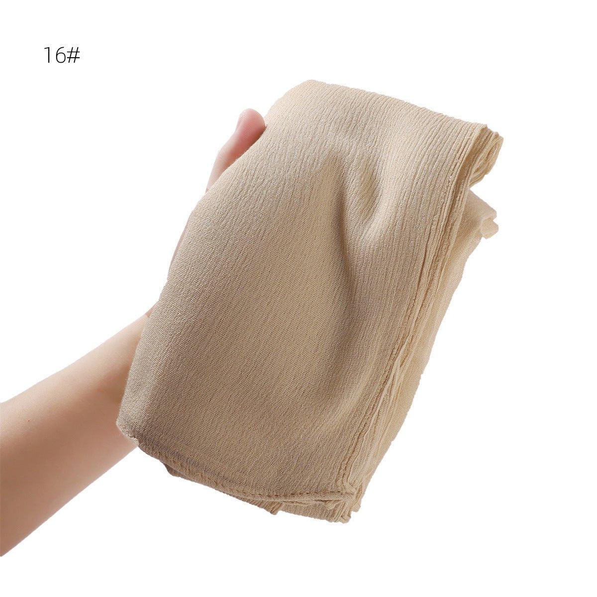 MH056 Simple Pleated Rayon Hijab - Image 7