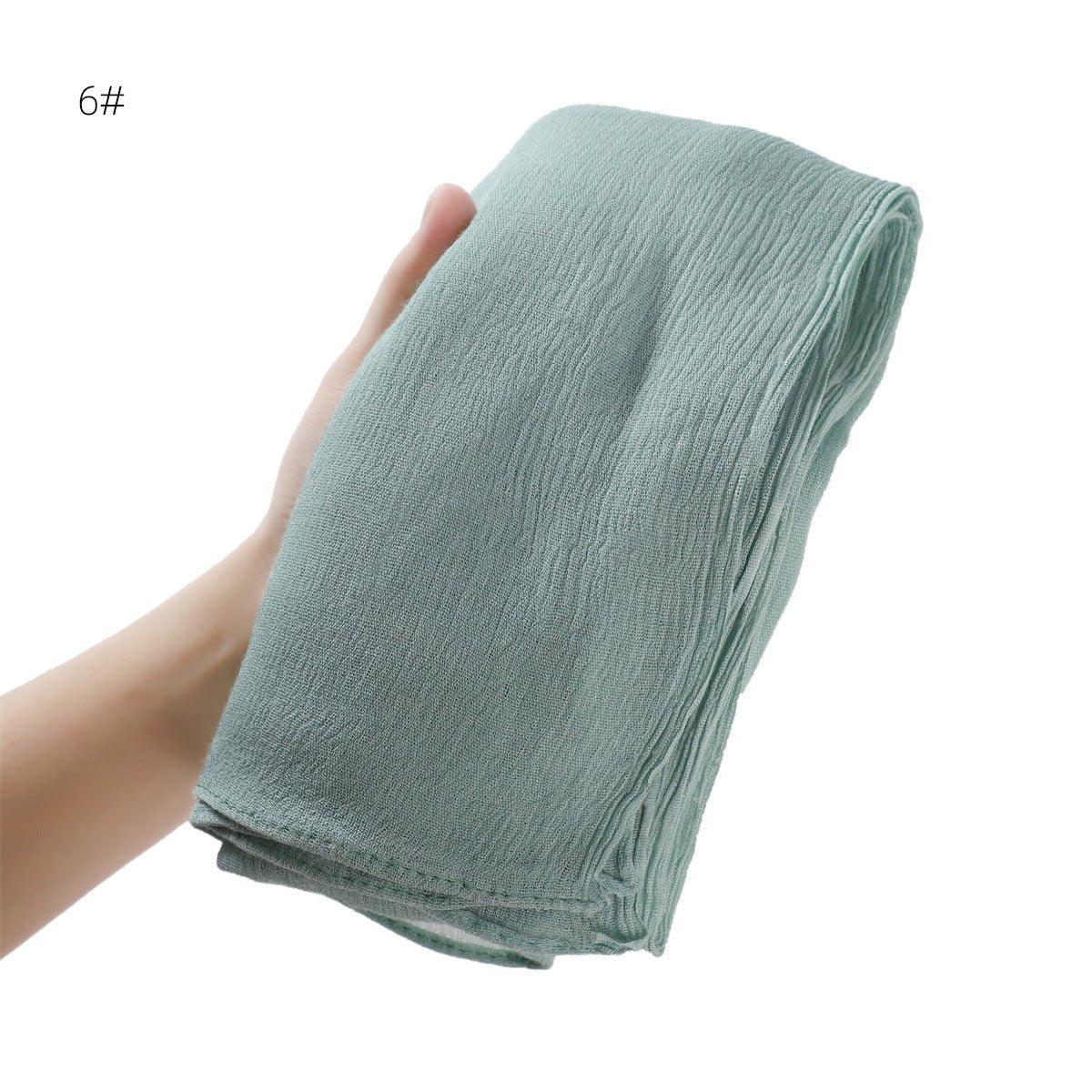 MH056 Simple Pleated Rayon Hijab - Image 8