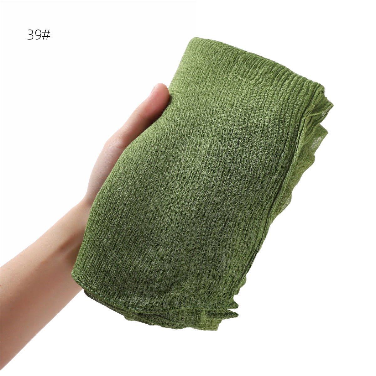 MH056 Simple Pleated Rayon Hijab - Image 9