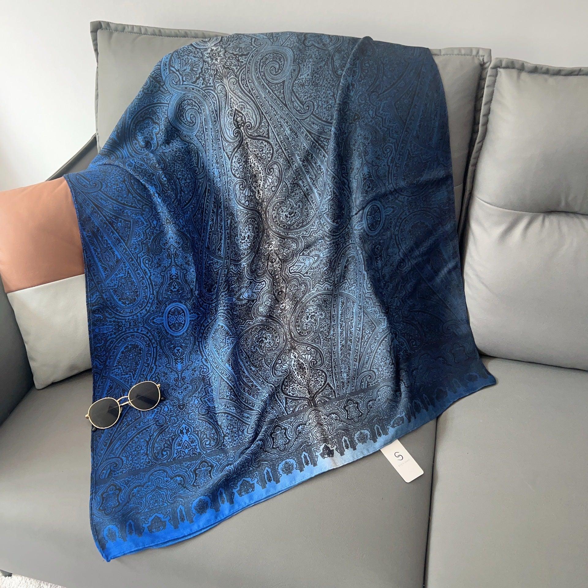 MH058 Cashew Printed Cotton And Linen Thin Hijab - Image 3