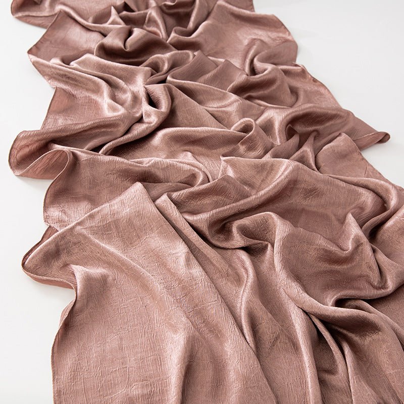 MH065 Bark Wrinkled Glossy Satin Imitation Silk - Image 20