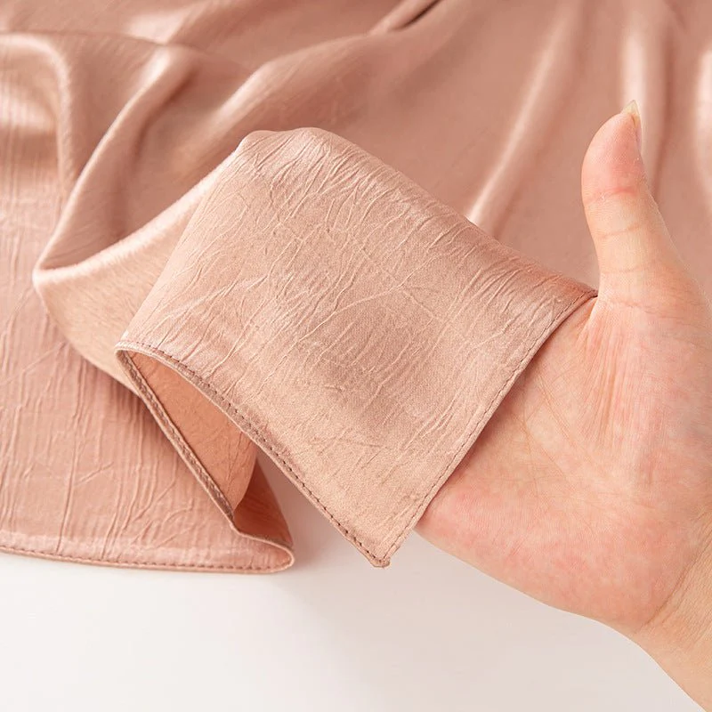 MH065 Bark Wrinkled Glossy Satin Imitation Silk - Image 4