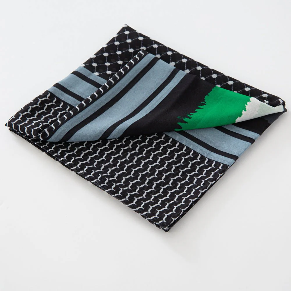 MH074 Keffiyeh Printed chiffon Hijab - Image 10