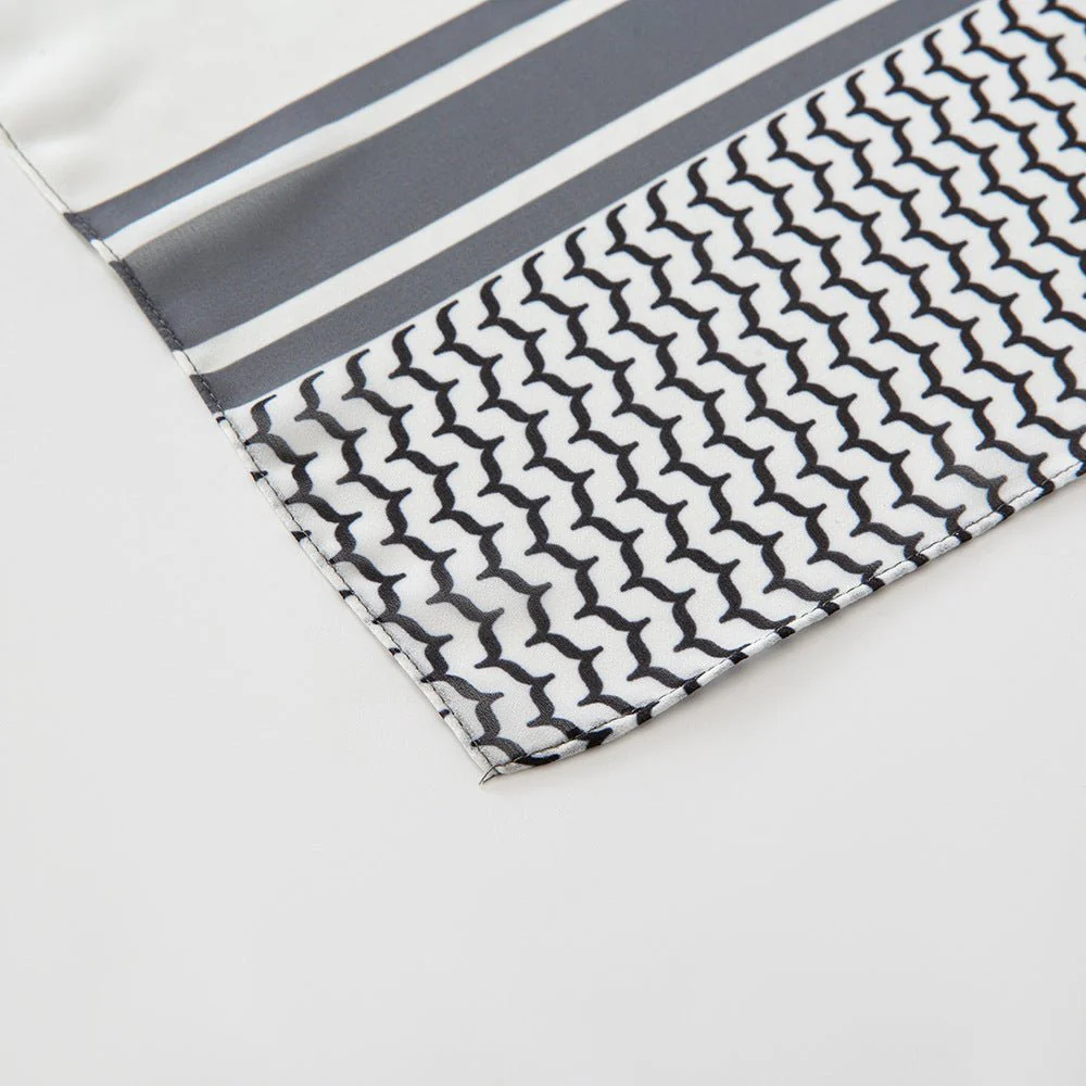MH074 Keffiyeh Printed chiffon Hijab - Image 14