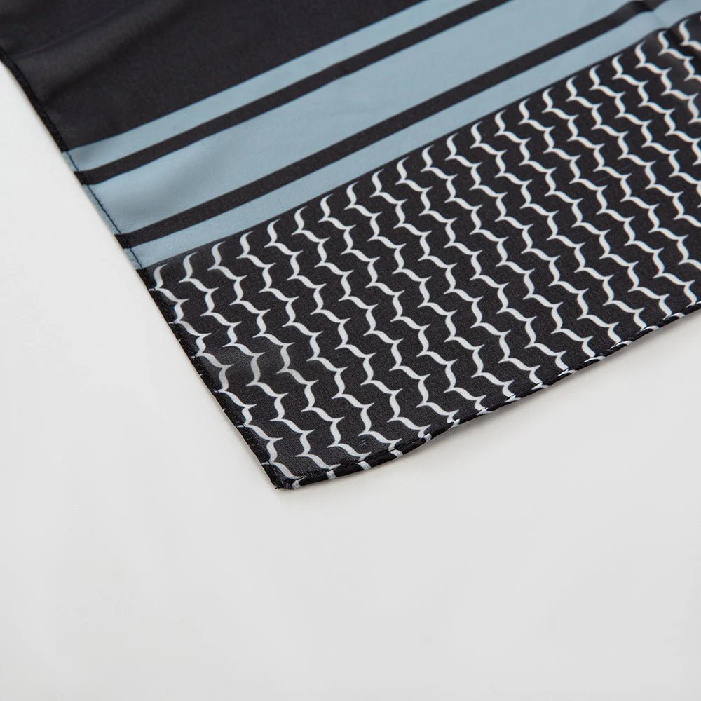 MH074 Keffiyeh Printed chiffon Hijab - Image 5