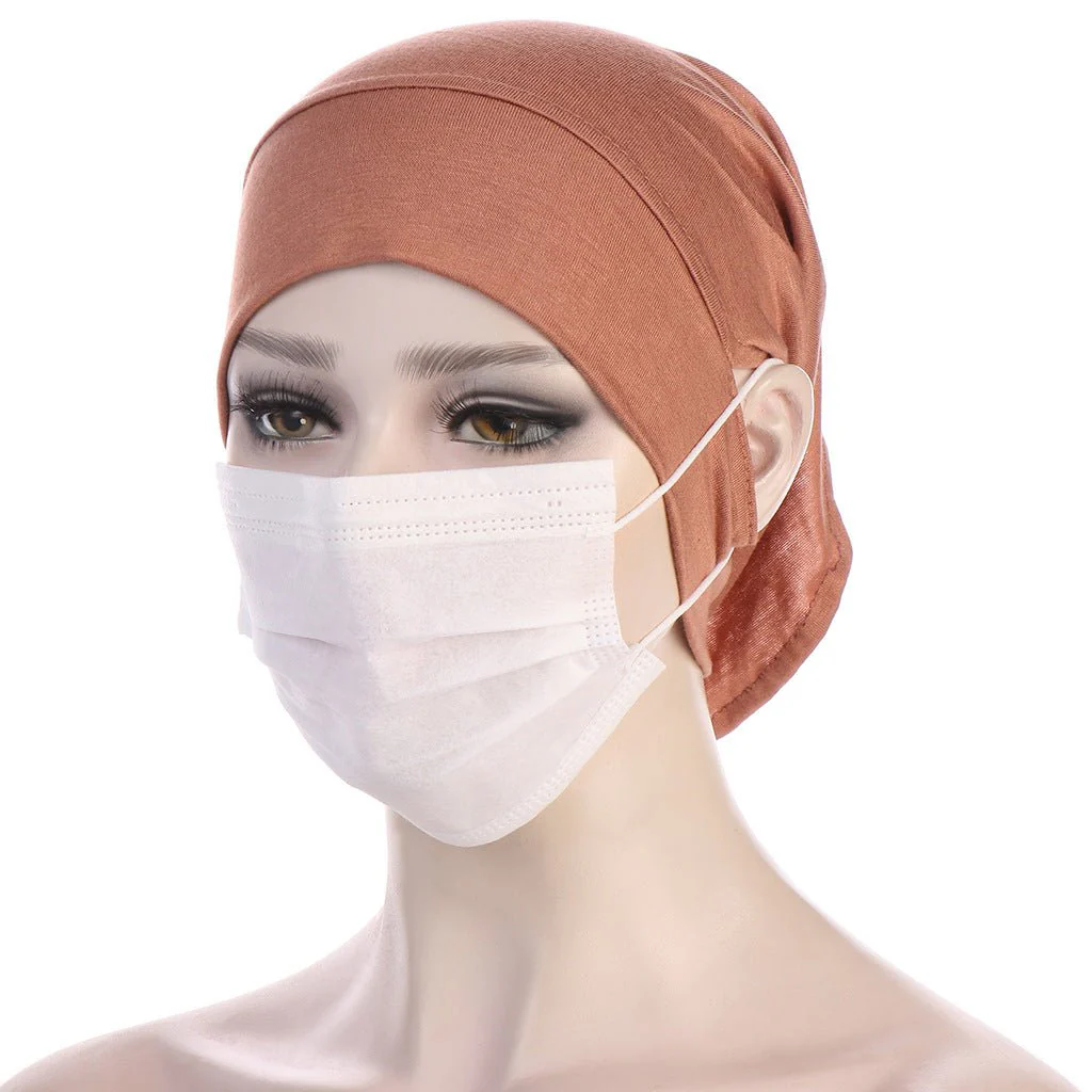 MH075 Flat Brim With Pierced Ears - Pullover Hat - Image 12