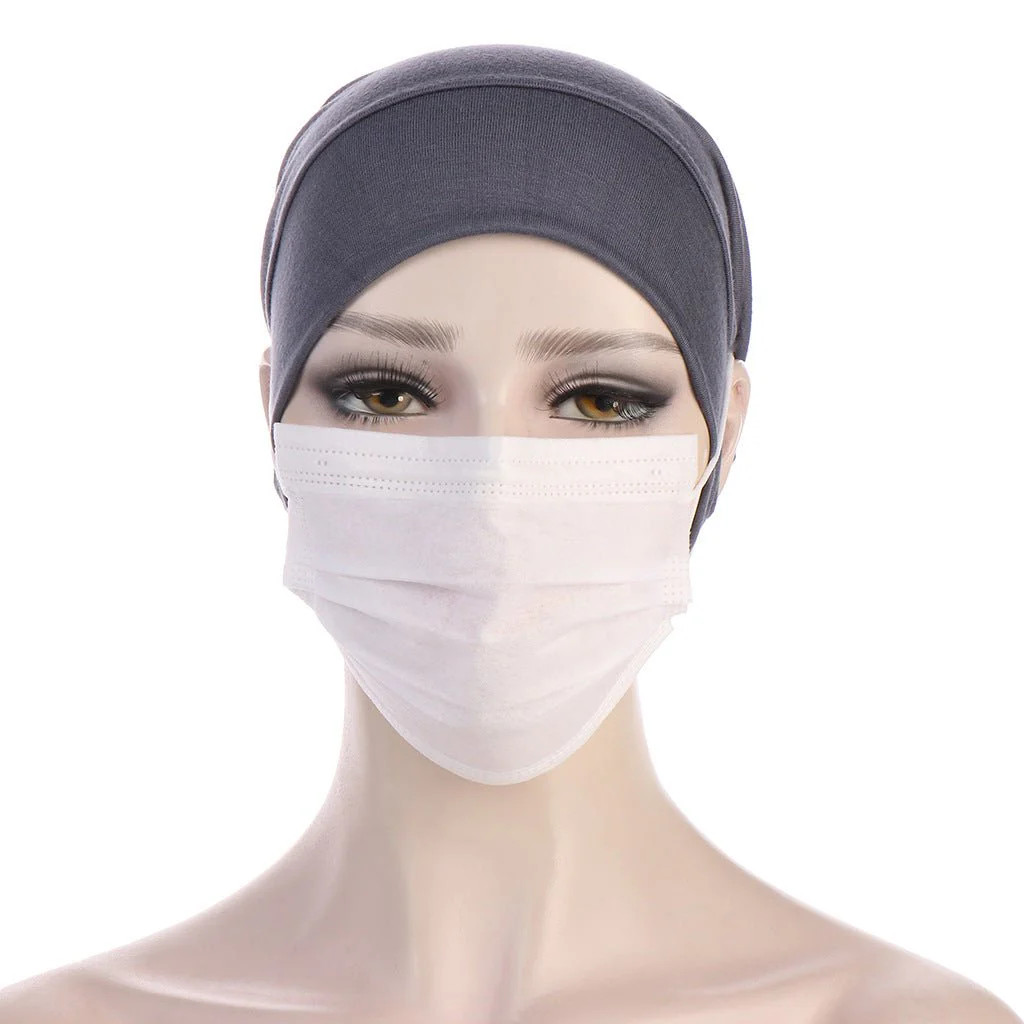 MH075 Flat Brim With Pierced Ears - Pullover Hat - Image 2
