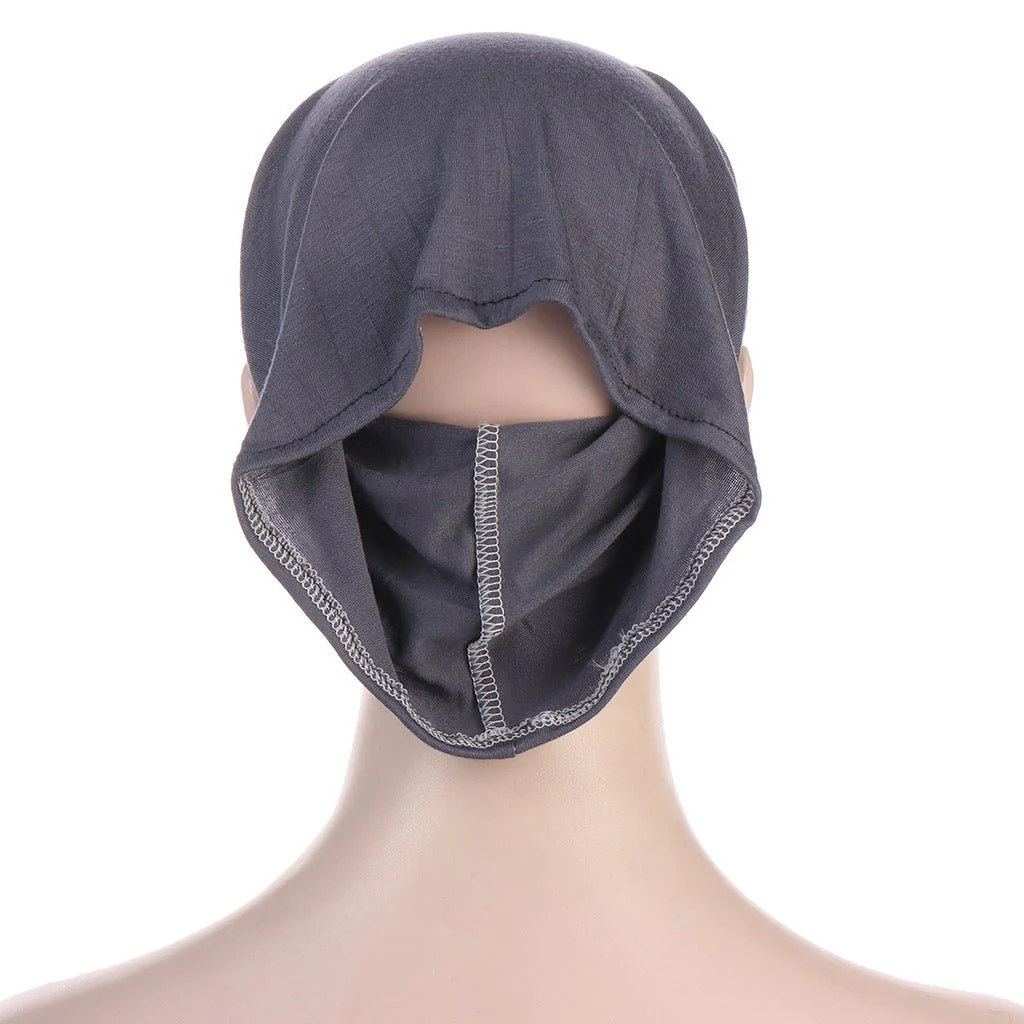 MH075 Flat Brim With Pierced Ears - Pullover Hat - Image 3