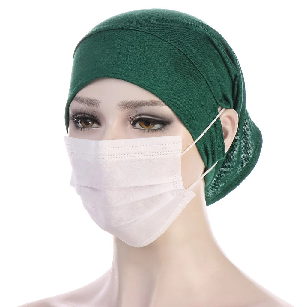 MH075 Flat Brim With Pierced Ears - Pullover Hat - Image 4