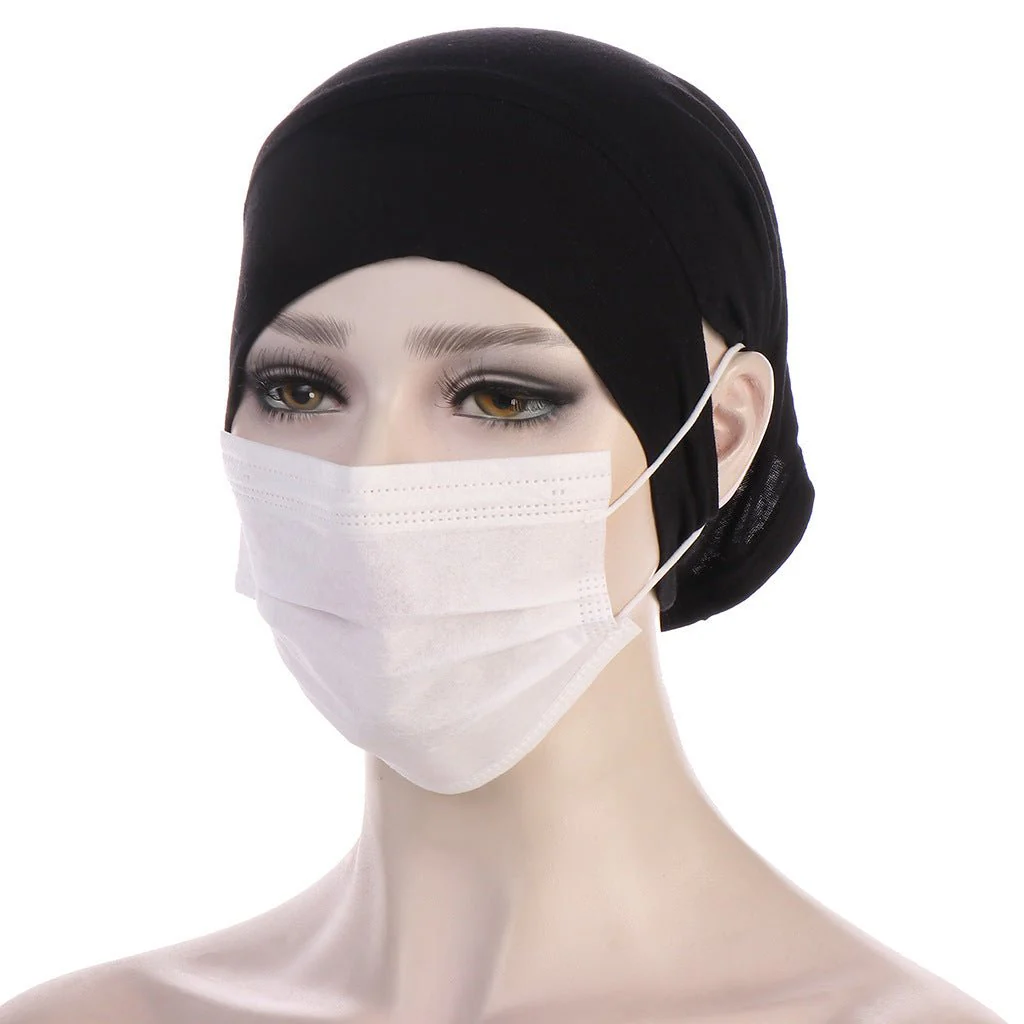 MH075 Flat Brim With Pierced Ears - Pullover Hat - Image 5