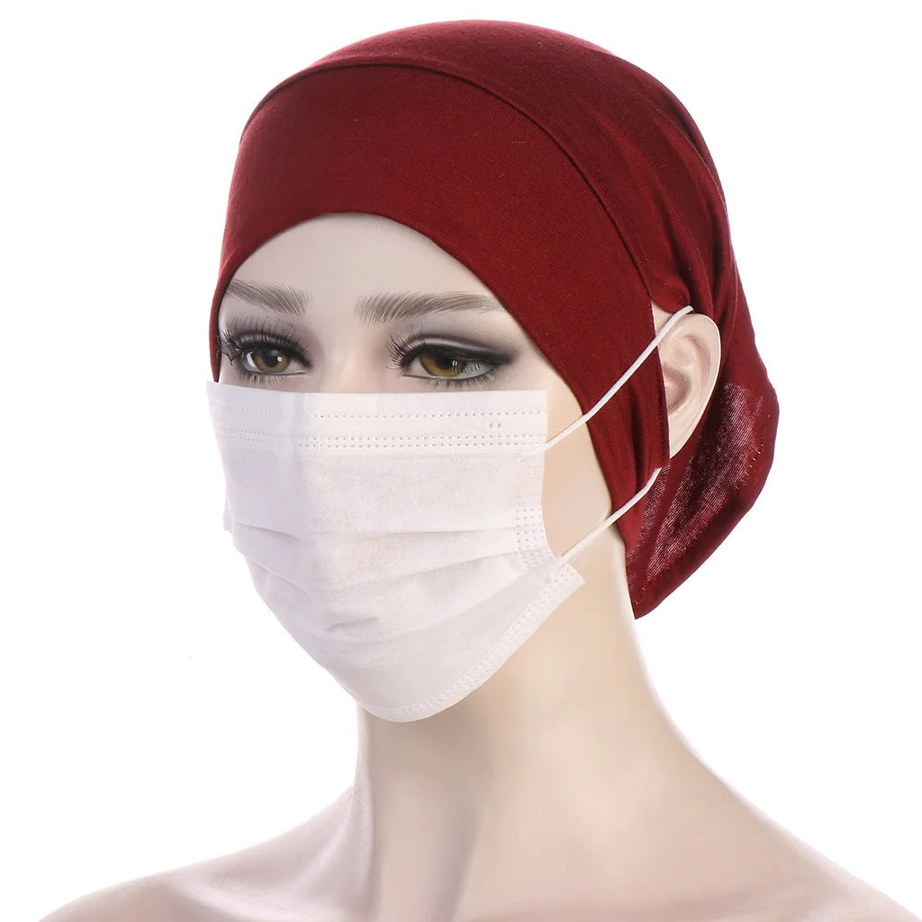 MH075 Flat Brim With Pierced Ears - Pullover Hat - Image 7
