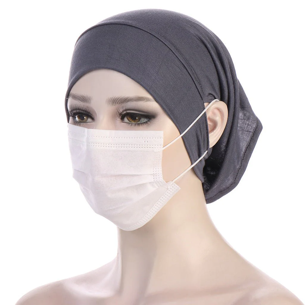 MH075 Flat Brim With Pierced Ears - Pullover Hat - Image 8
