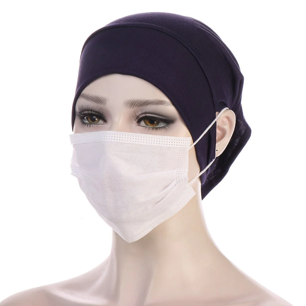 MH075 Flat Brim With Pierced Ears - Pullover Hat - Image 9