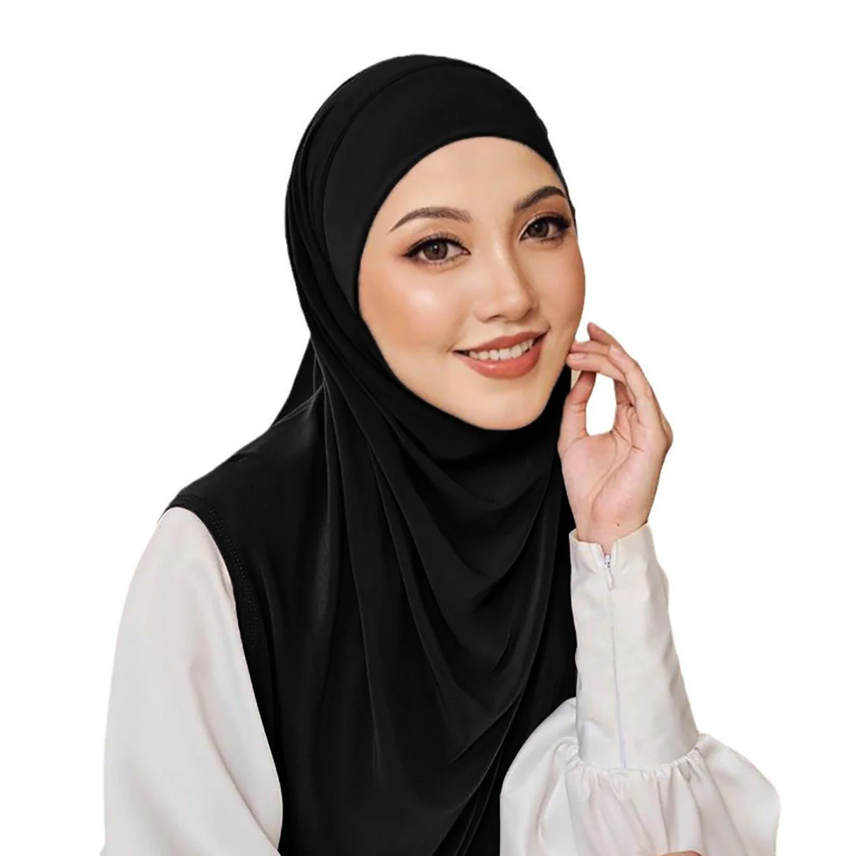 MH081 Dual Purpose Veil Bottom Hat Hijab - Image 10