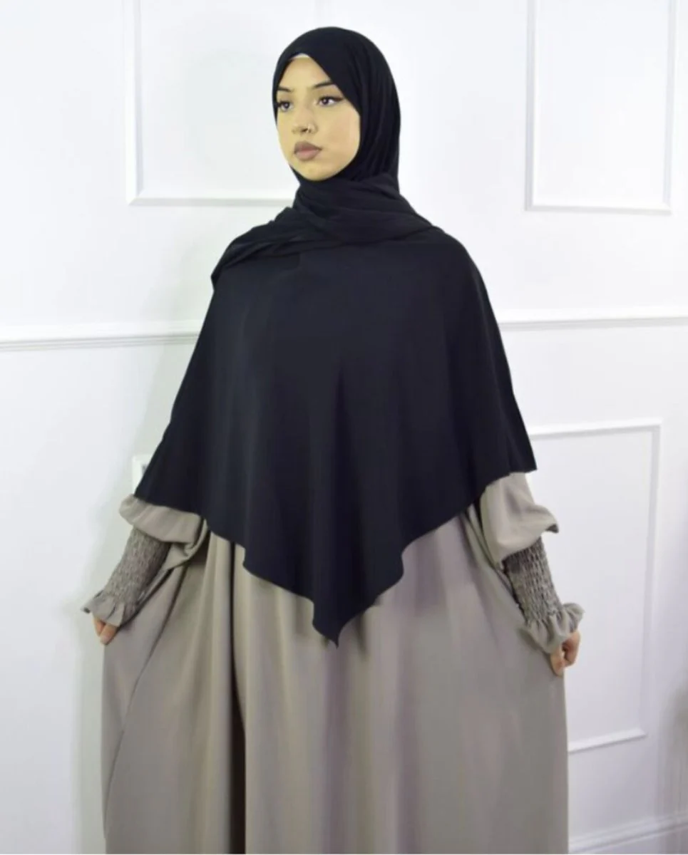 Fashion Single Layer Hijab Shawl With Scarf (MH082) - Image 13