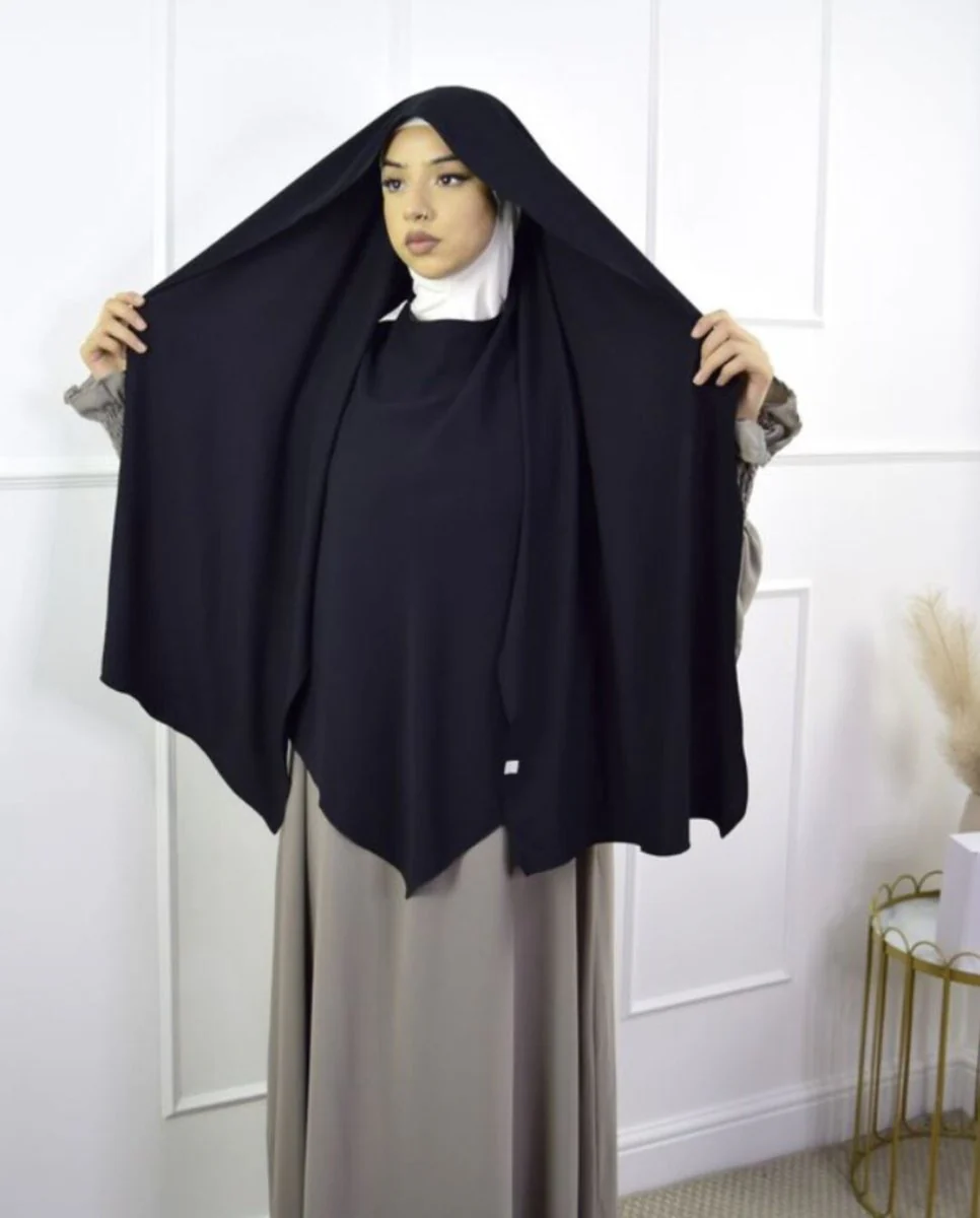 Fashion Single Layer Hijab Shawl With Scarf (MH082) - Image 14