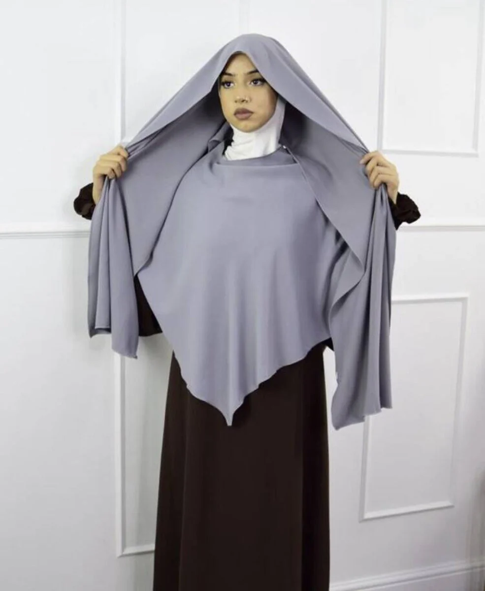 Fashion Single Layer Hijab Shawl With Scarf (MH082) - Image 17