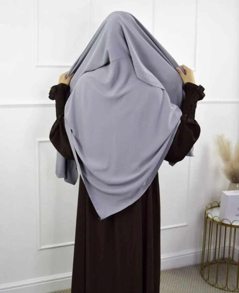 Fashion Single Layer Hijab Shawl With Scarf (MH082) - Image 19