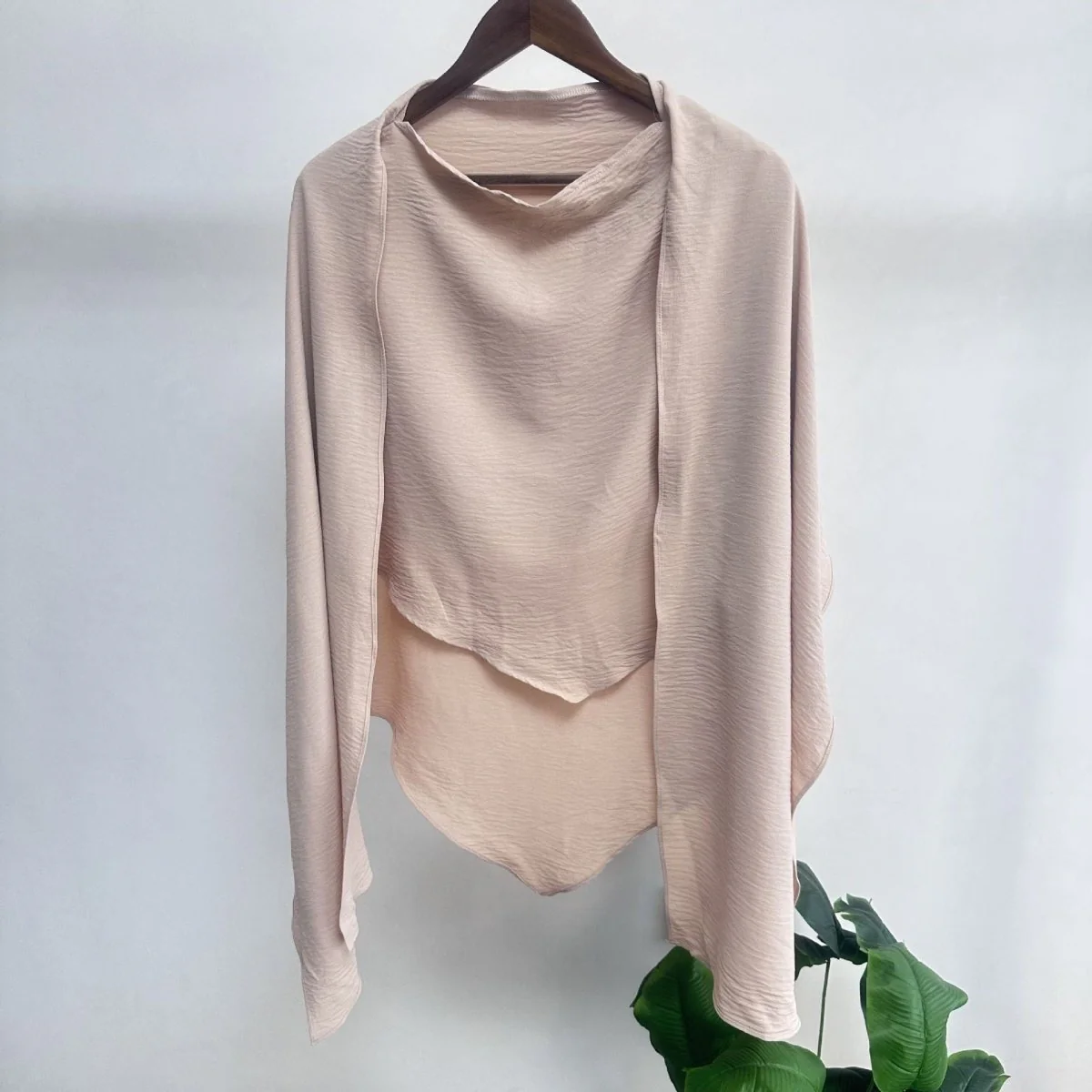 Fashion Single Layer Hijab Shawl With Scarf (MH082) - Image 7