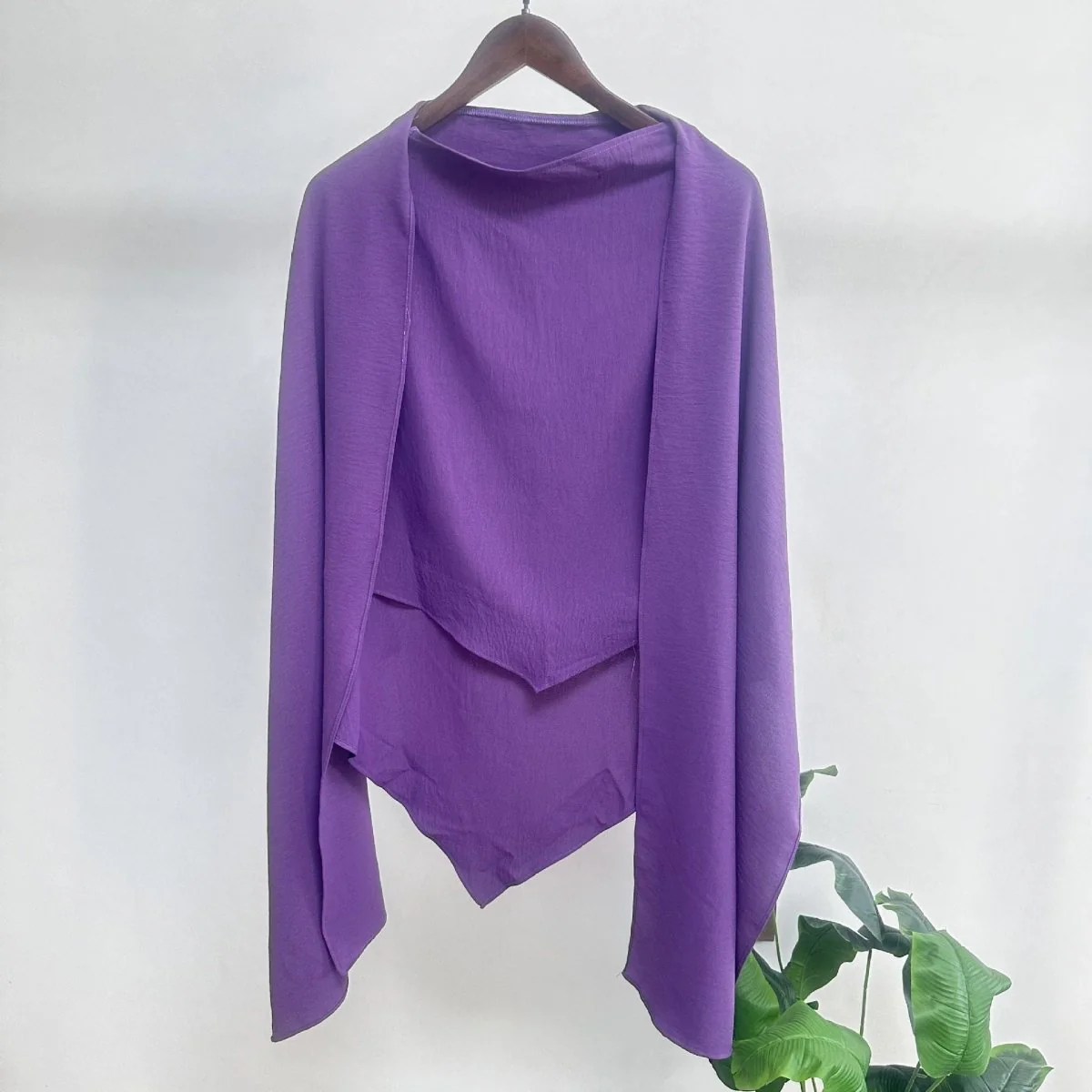 Fashion Single Layer Hijab Shawl With Scarf (MH082) - Image 9