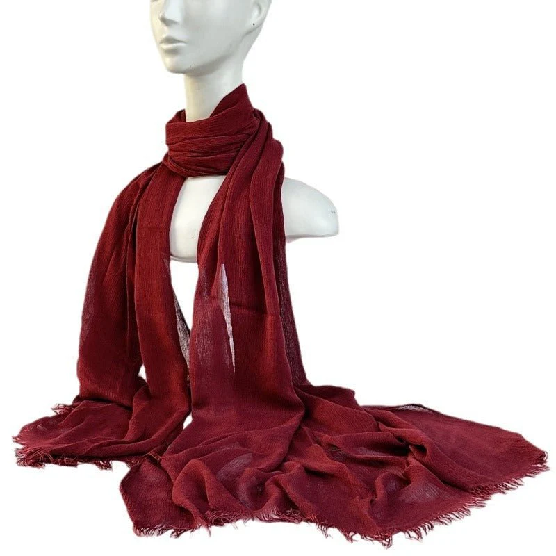 Cotton Tassel Hijab | Crepe Tassel Hijab (MH086) - Image 2
