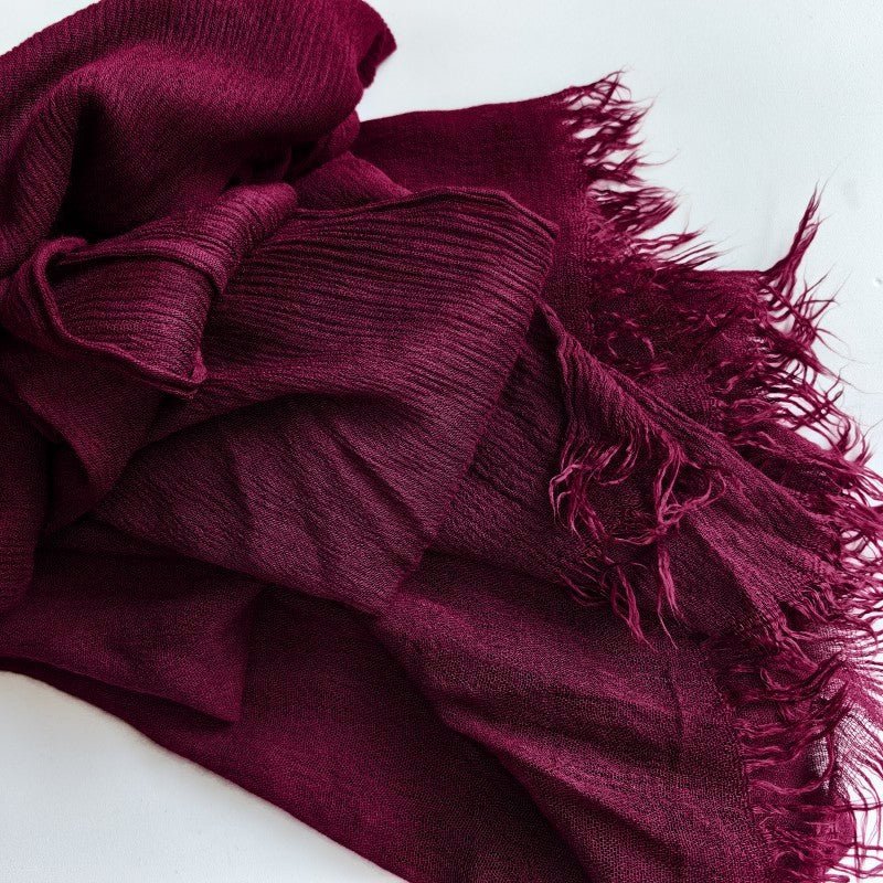 Cotton Tassel Hijab | Crepe Tassel Hijab (MH086) - Image 3