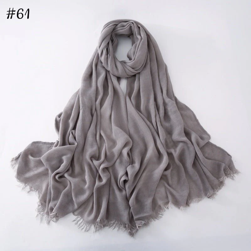 Cotton Tassel Hijab | Crepe Tassel Hijab (MH086) - Image 64