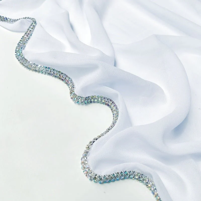 Diamond Trimmed Chiffon Hijab(MH087) - Image 10