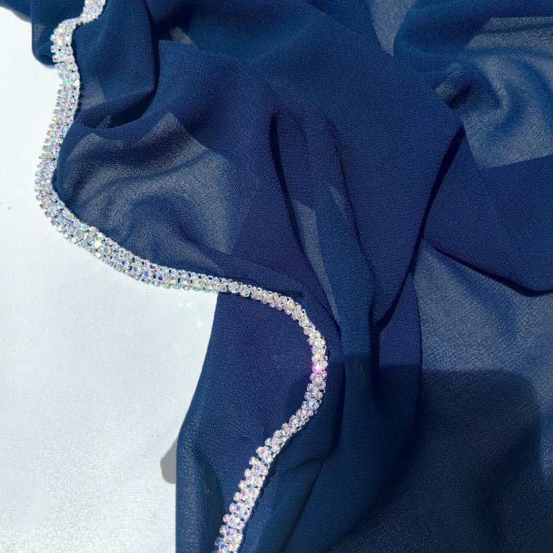 Diamond Trimmed Chiffon Hijab(MH087) - Image 15