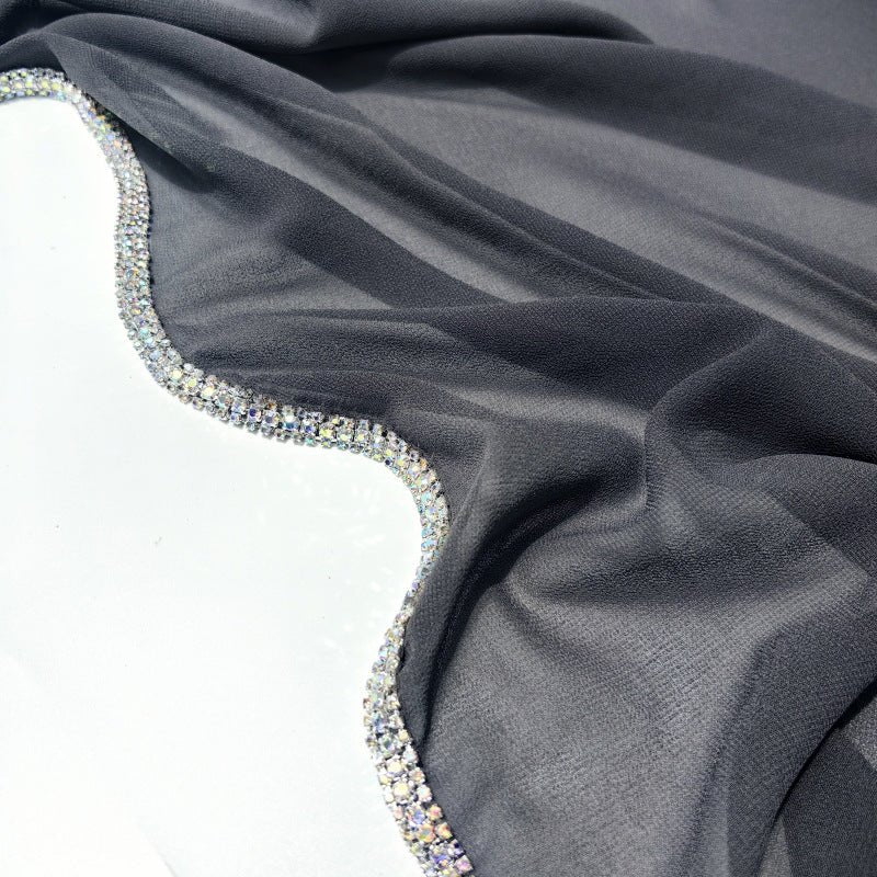 Diamond Trimmed Chiffon Hijab(MH087) - Image 18