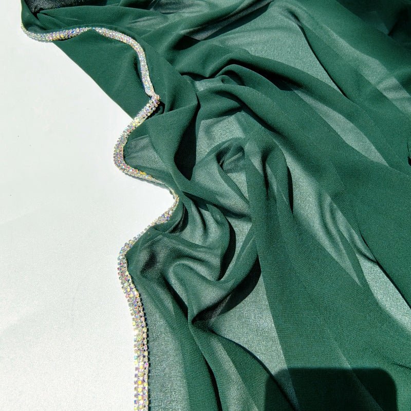 Diamond Trimmed Chiffon Hijab(MH087) - Image 20