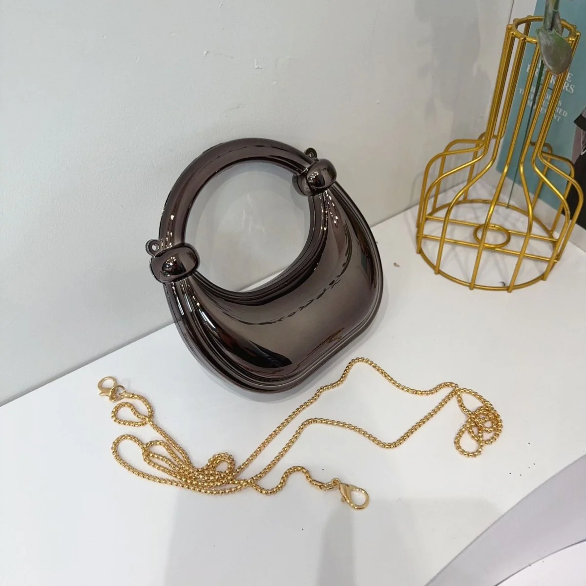 Mini Acrylic Crescent Bag Versatile Stylish Clutch Bag (MAC336) - Image 11