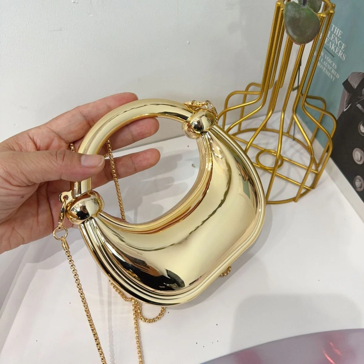 Mini Acrylic Crescent Bag Versatile Stylish Clutch Bag (MAC336) - Image 13