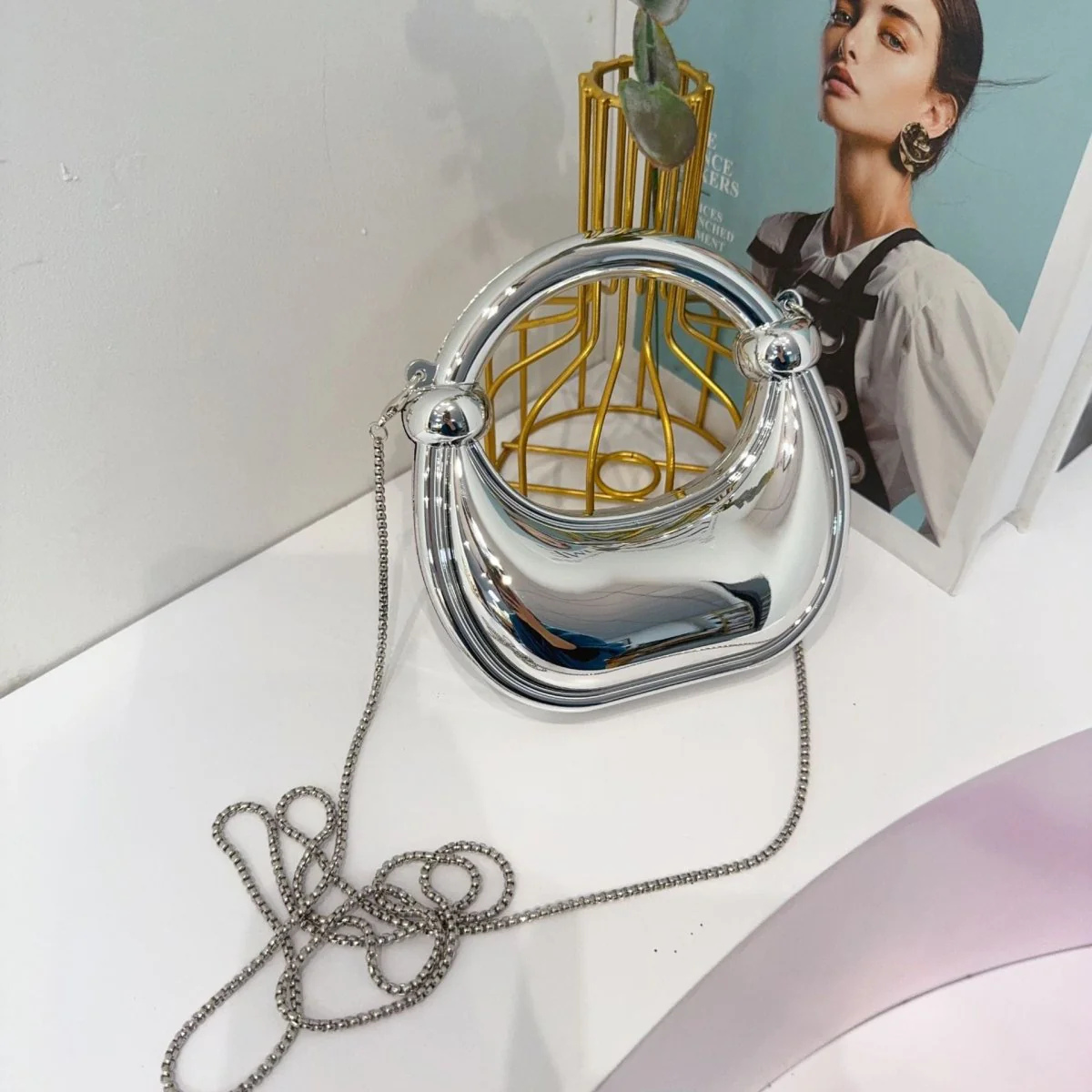 Mini Acrylic Crescent Bag Versatile Stylish Clutch Bag (MAC336) - Image 7