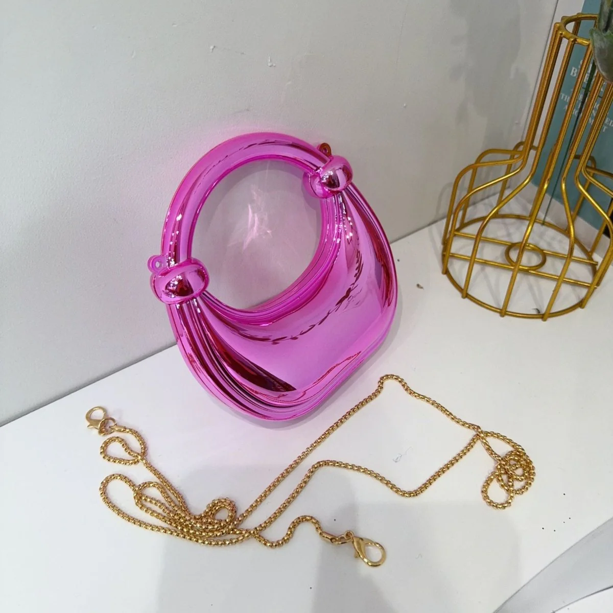 Mini Acrylic Crescent Bag Versatile Stylish Clutch Bag (MAC336) - Image 9